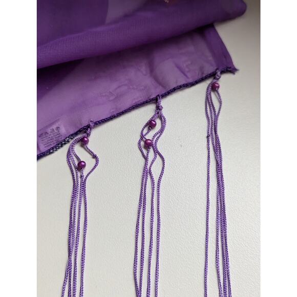 Island impressions Pareo/sarong Sheer  75" width 45" length purple and black GUC - Picture 8 of 9